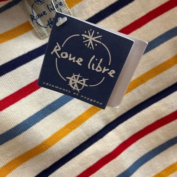 #118 Roue libre striped sailing crop top size small - Picture 7 of 9